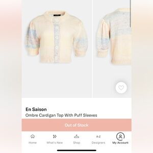 En Saison Ombré Cardigan Size: S